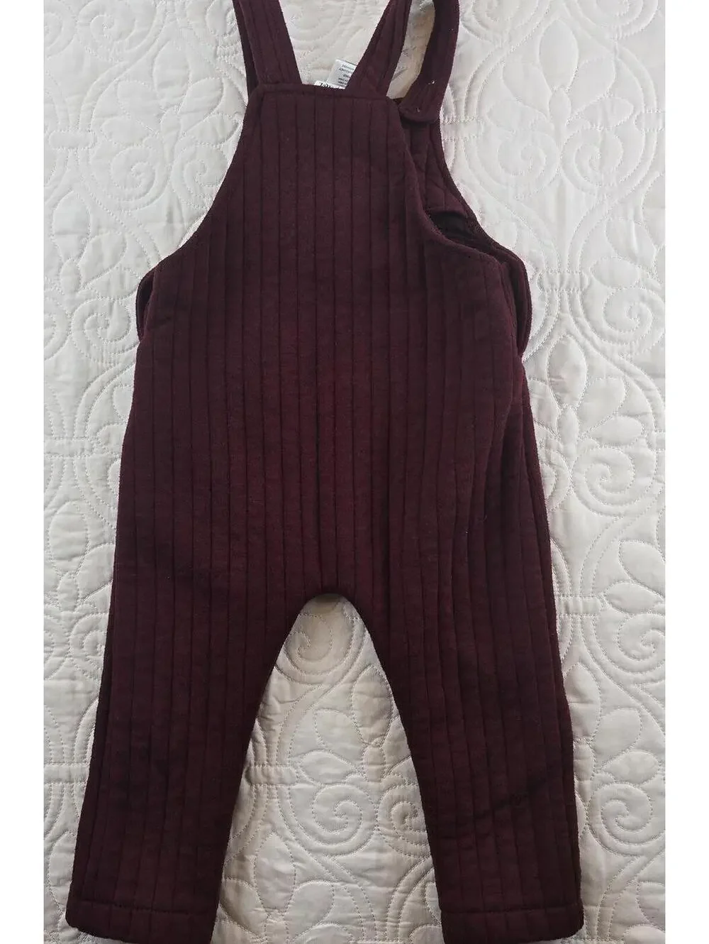Harry Potter Property of Hogwarts Burgundy Overalls Romper Hedwig Baby 24M
